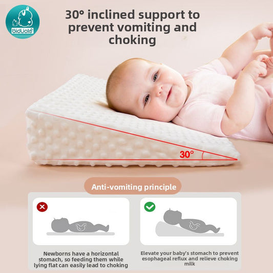 Oreiller incliné anti-régurgitations pour bébé - Soulage les régurgitations - Oreiller anti-glissement latéral