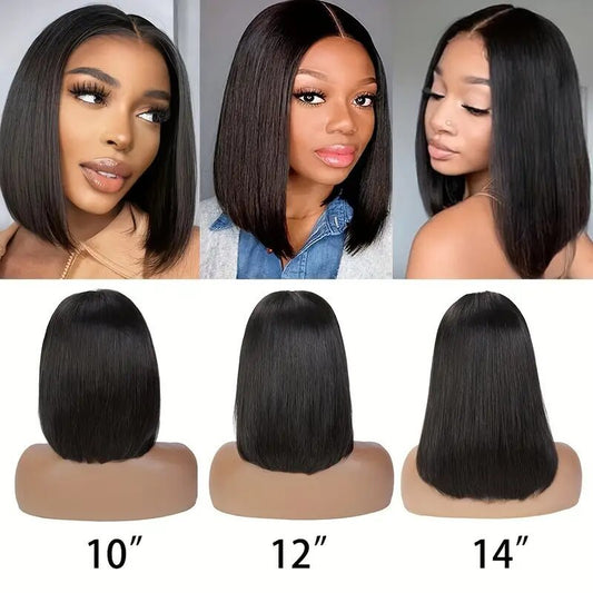 Perruque bob en cheveux humains avec dentelle avant