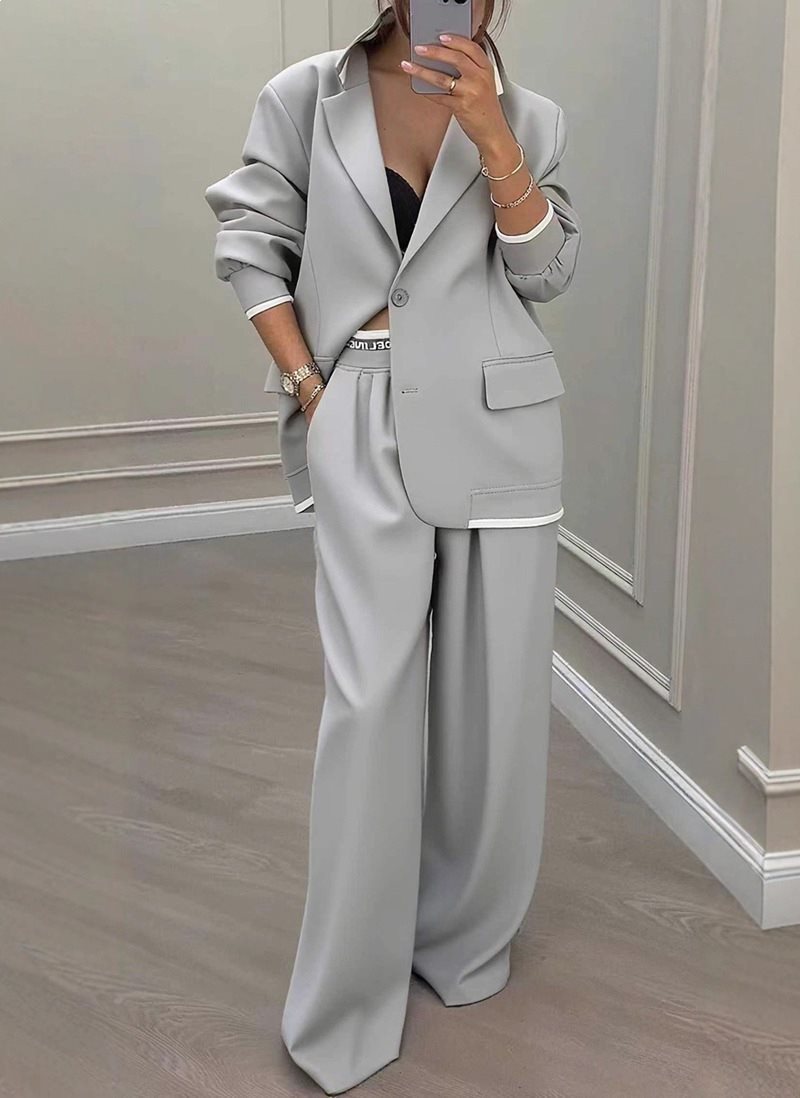 Blazer pour femmes et pantalon large