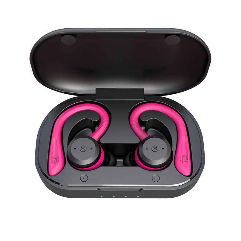 Écouteurs sans fil Bluetooth pour le sport, contour d'oreille stéréo