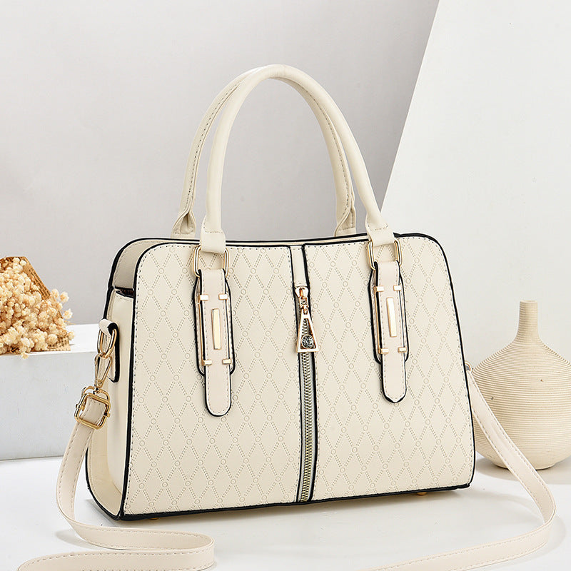 Sac bandoulière en PU pour femmes avec design contrasté