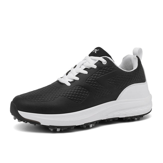 Chaussures de golf respirantes à crampons fixes pour le sport