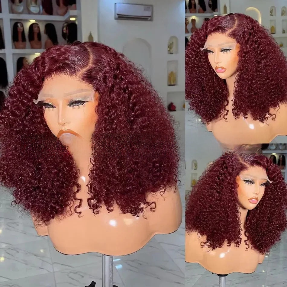 Perruque à cheveux bouclés en dentelle