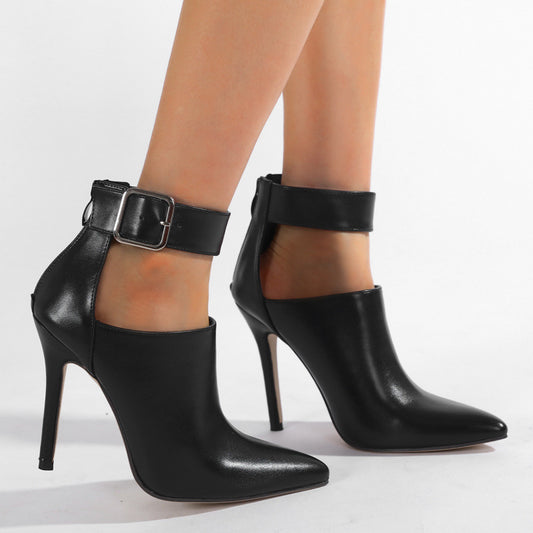 Bottines à talons hauts et bout pointu pour femme