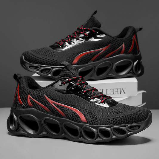 Chaussures de sport décontractées respirantes avec design flammes