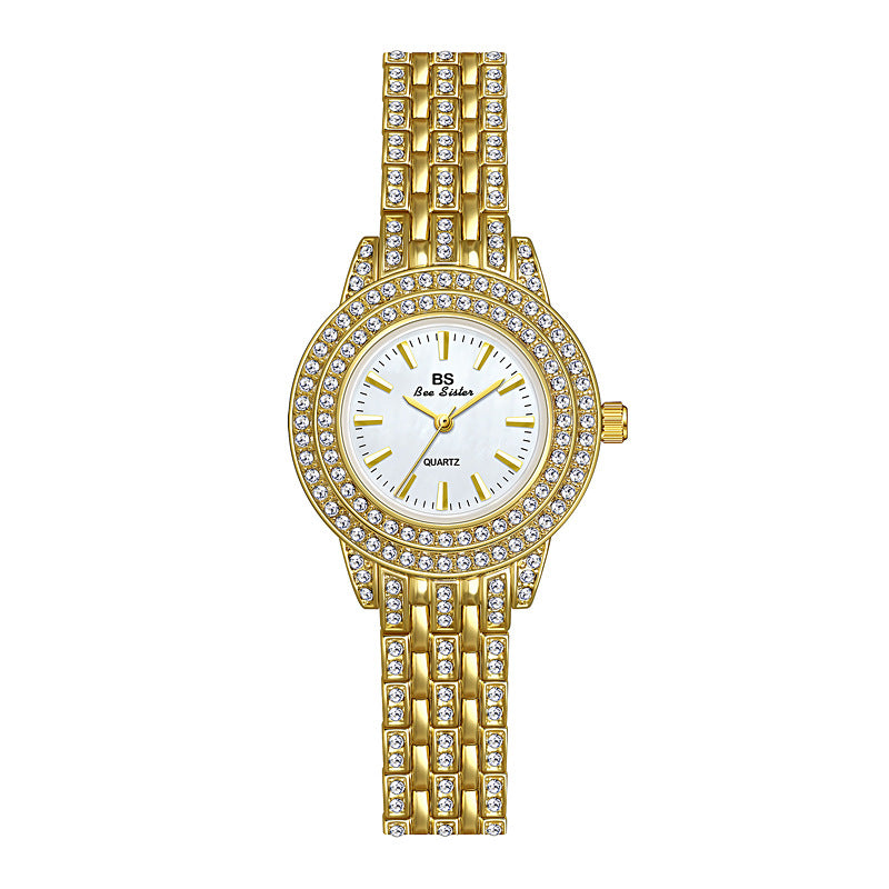 Montre de luxe pour femmes avec cadran en nacre et diamants