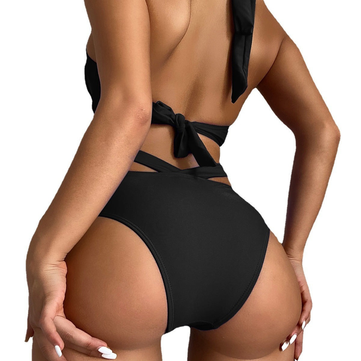 Maillot de bain bikini taille haute avec armatures