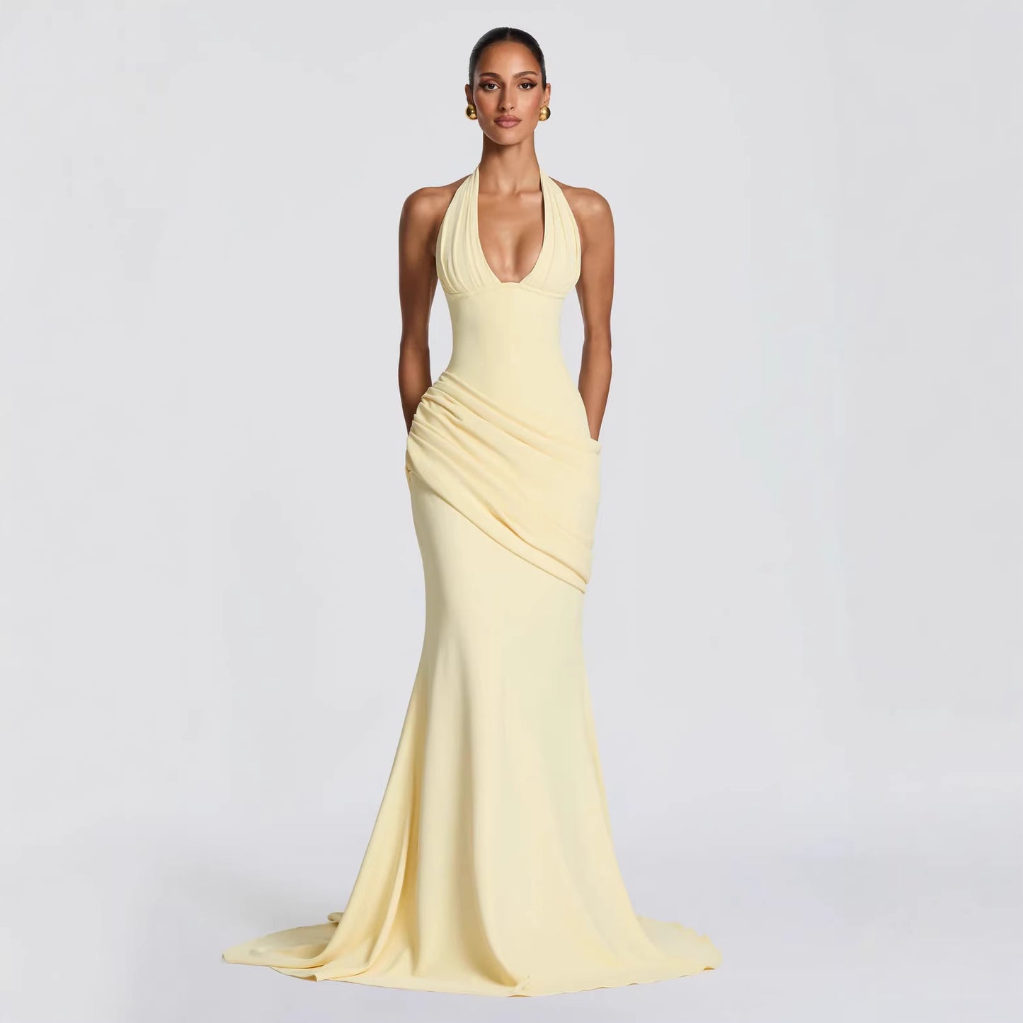 Robe longue dos nu pour femme