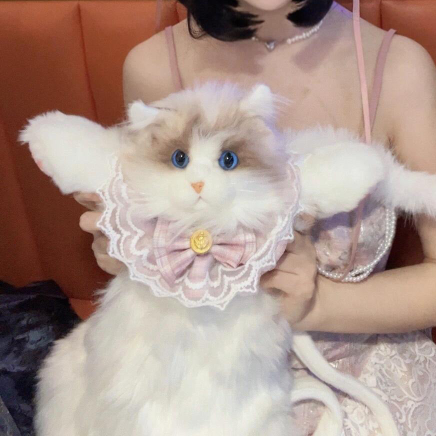 Sac à dos poupée chat en peluche