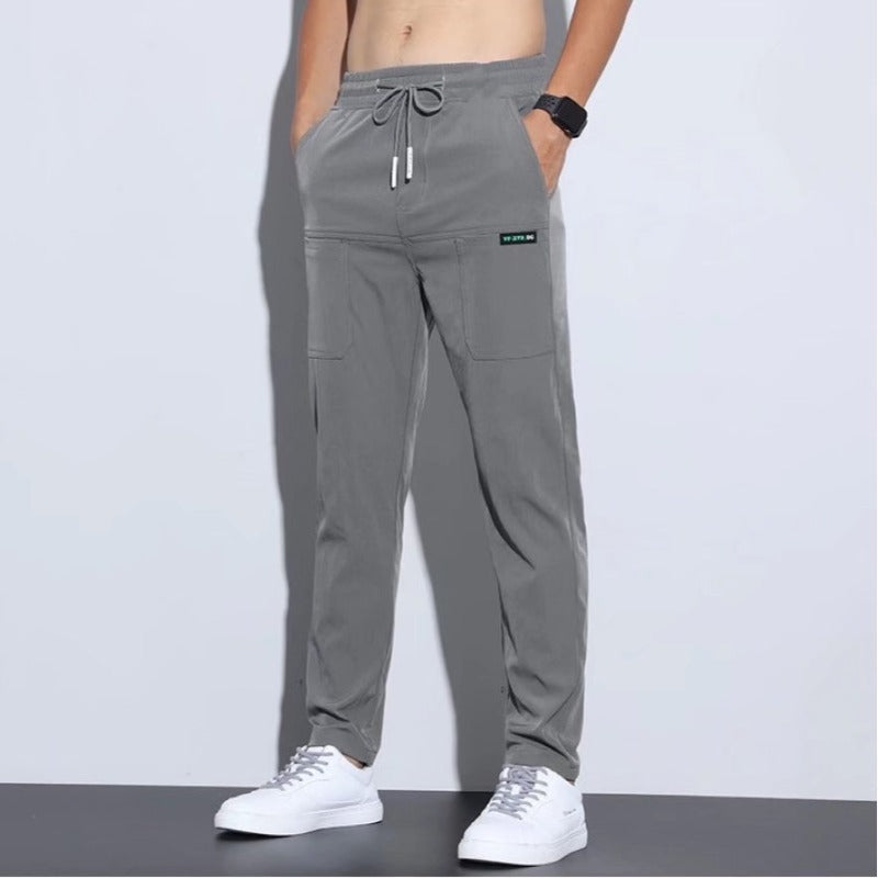 Pantalon Décontracté en Soie Glacée