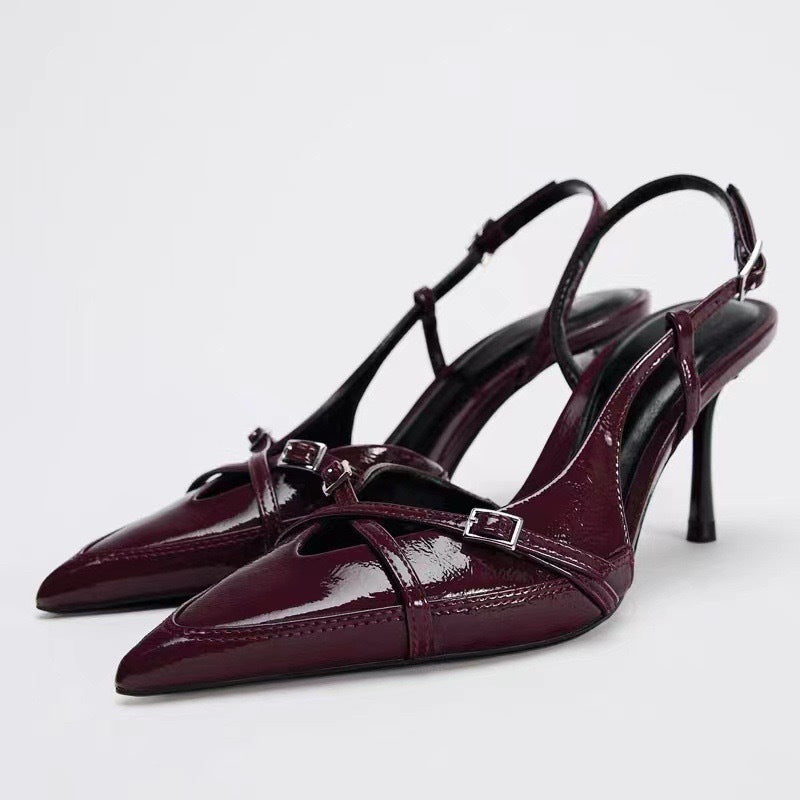sandales à talons hauts en jean
