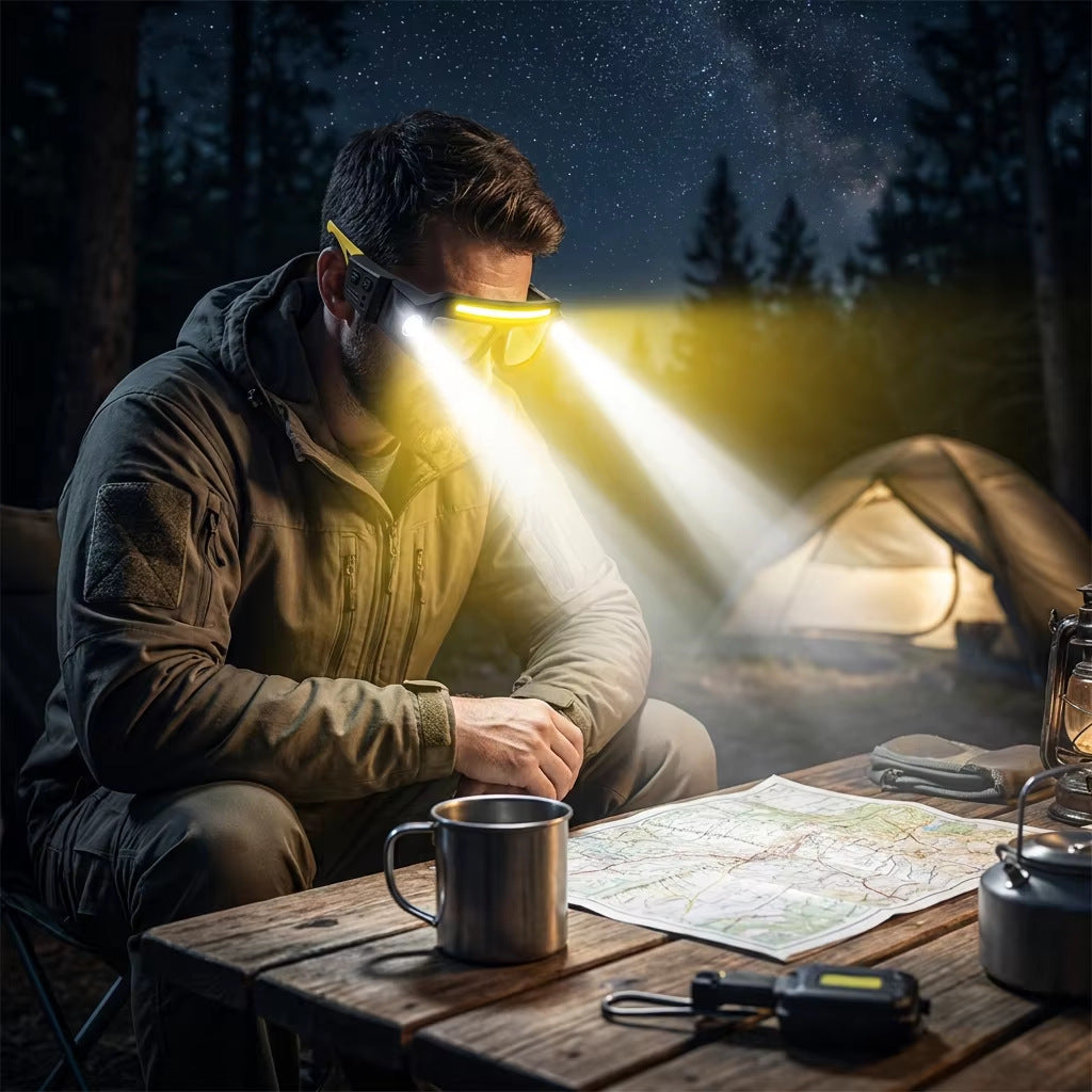 Lunettes frontales LED à capteur portable