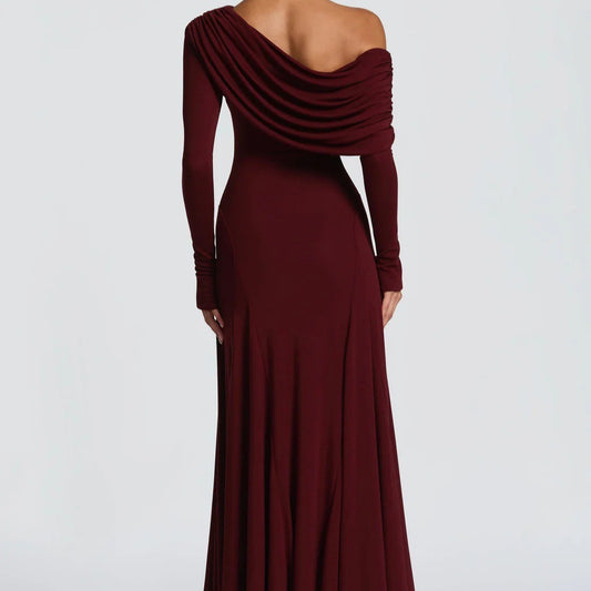 Robe de soirée élégante moulante à épaules dénudées