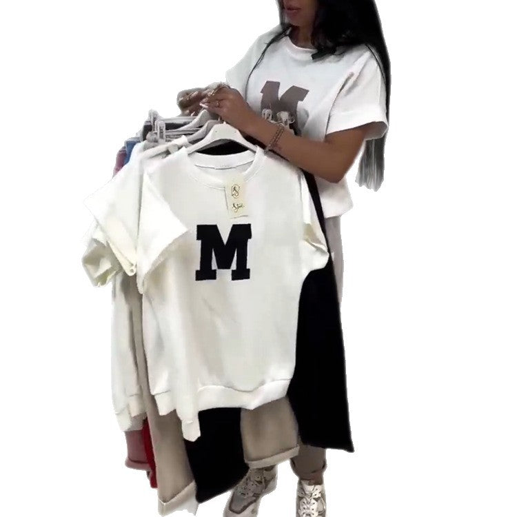 Ensemble décontracté sweat-shirt imprimé et pantalon