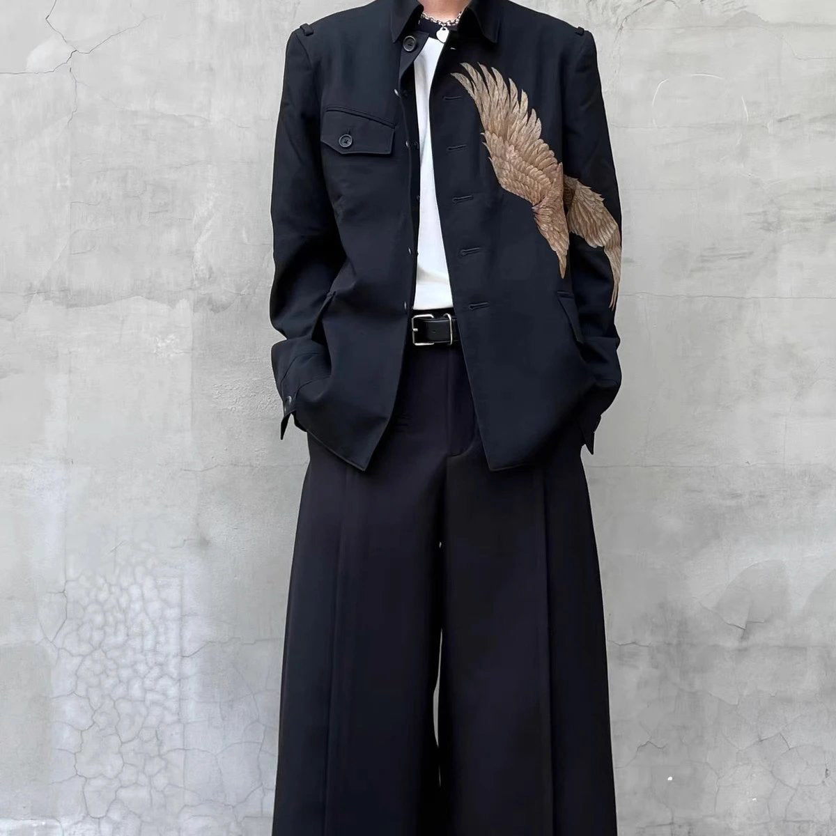 Veste Teinte Décolorée Style Sombre