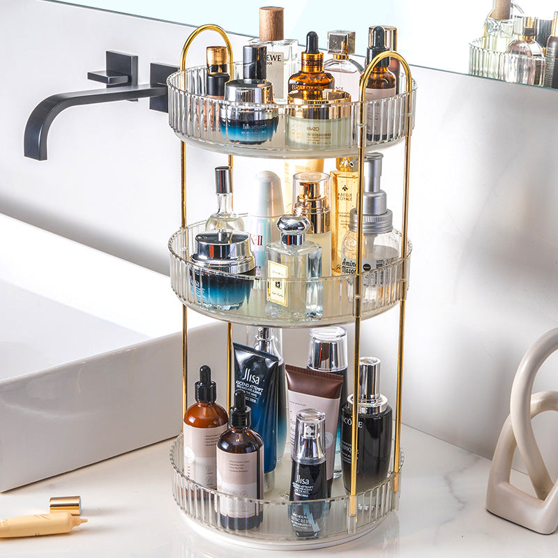 Boîte de rangement pour cosmétiques à disque rotatif
