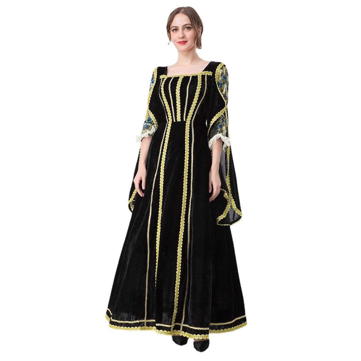 Robe de costume de sorcière gothique victorienne