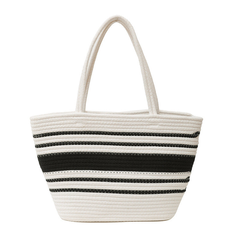 Sac cabas en paille tressée