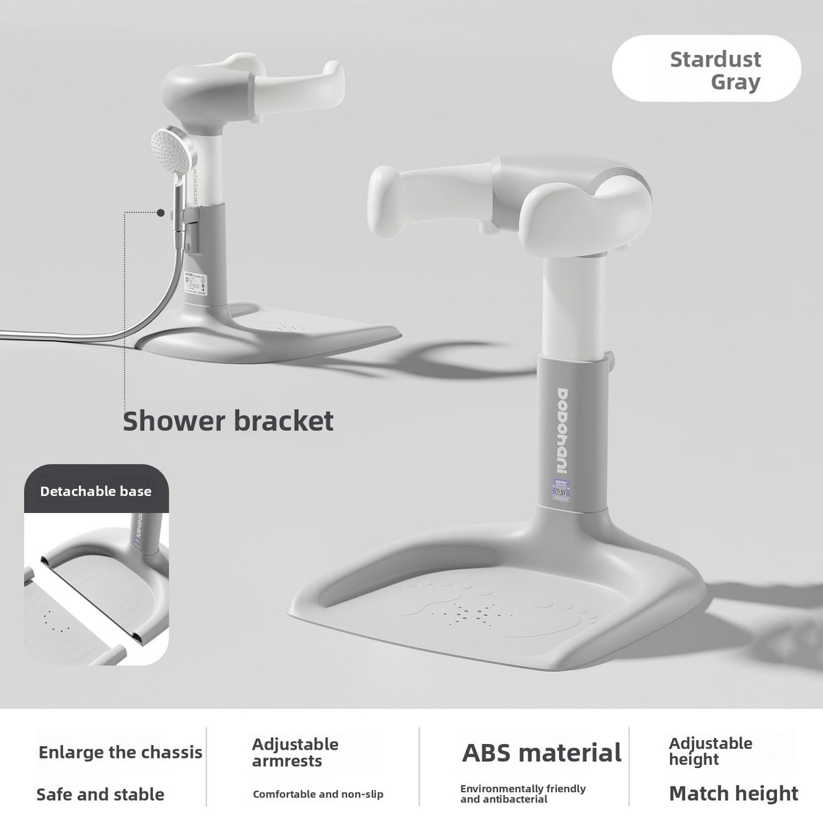 Étagère de bain pliable pour bébé avec base antidérapante
