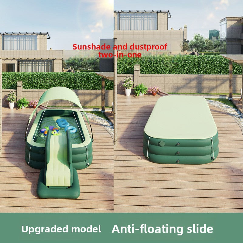 Piscine gonflable pour enfants avec parasol