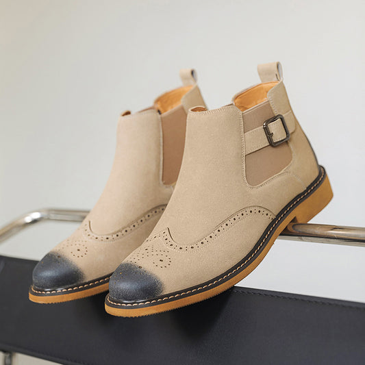Bottines Chelsea Richelieu en cuir pour homme