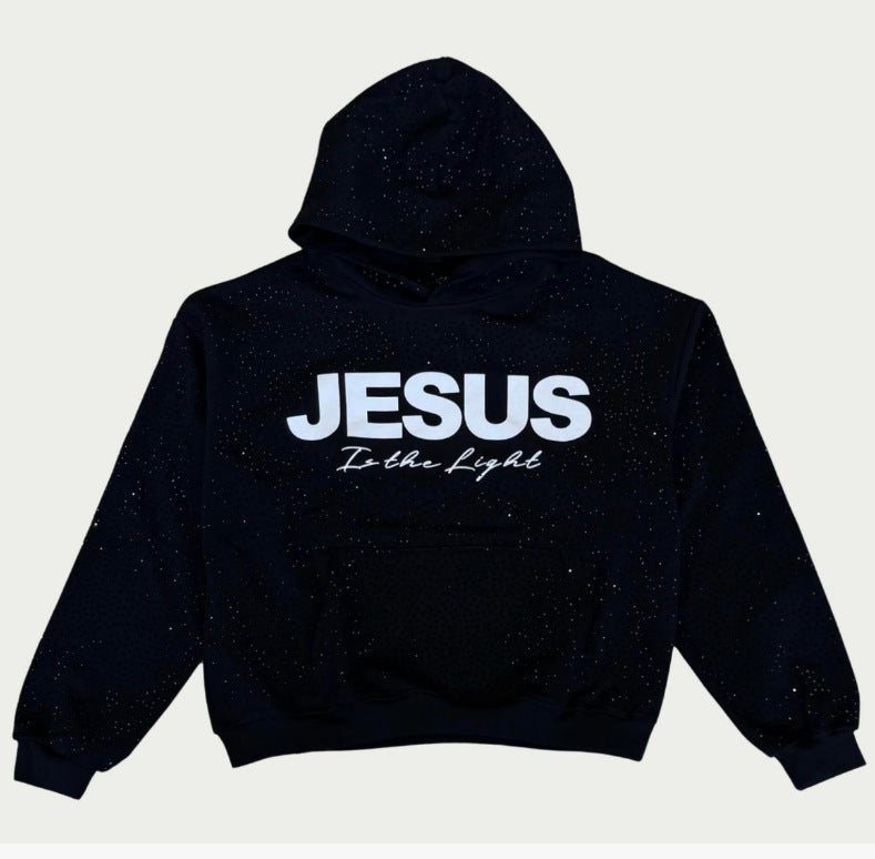 Ensemble sweat à capuche à strass étoilé