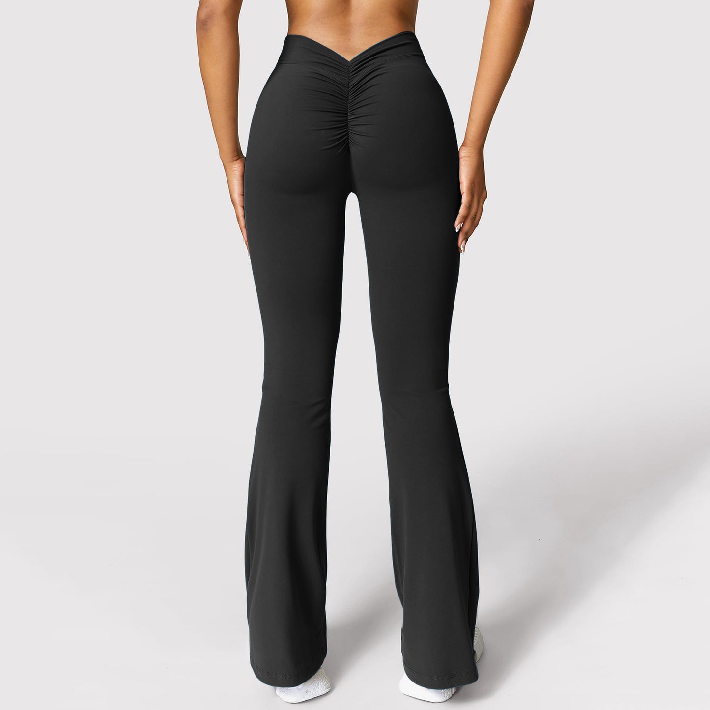 Pantalon de yoga évasé taille haute pour femmes