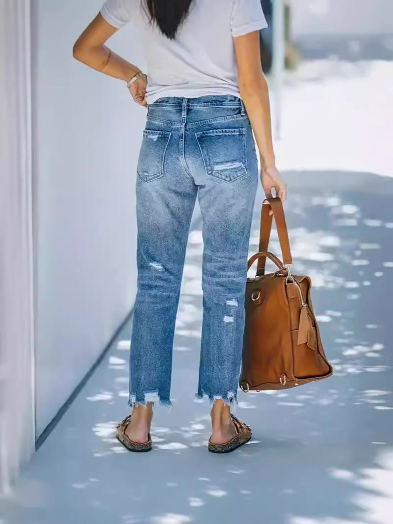 Jeans taille droite