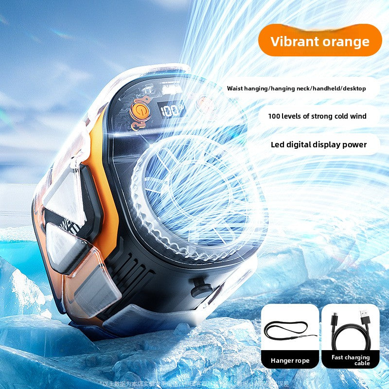 Ventilateur de taille portable rechargeable par USB avec affichage numérique