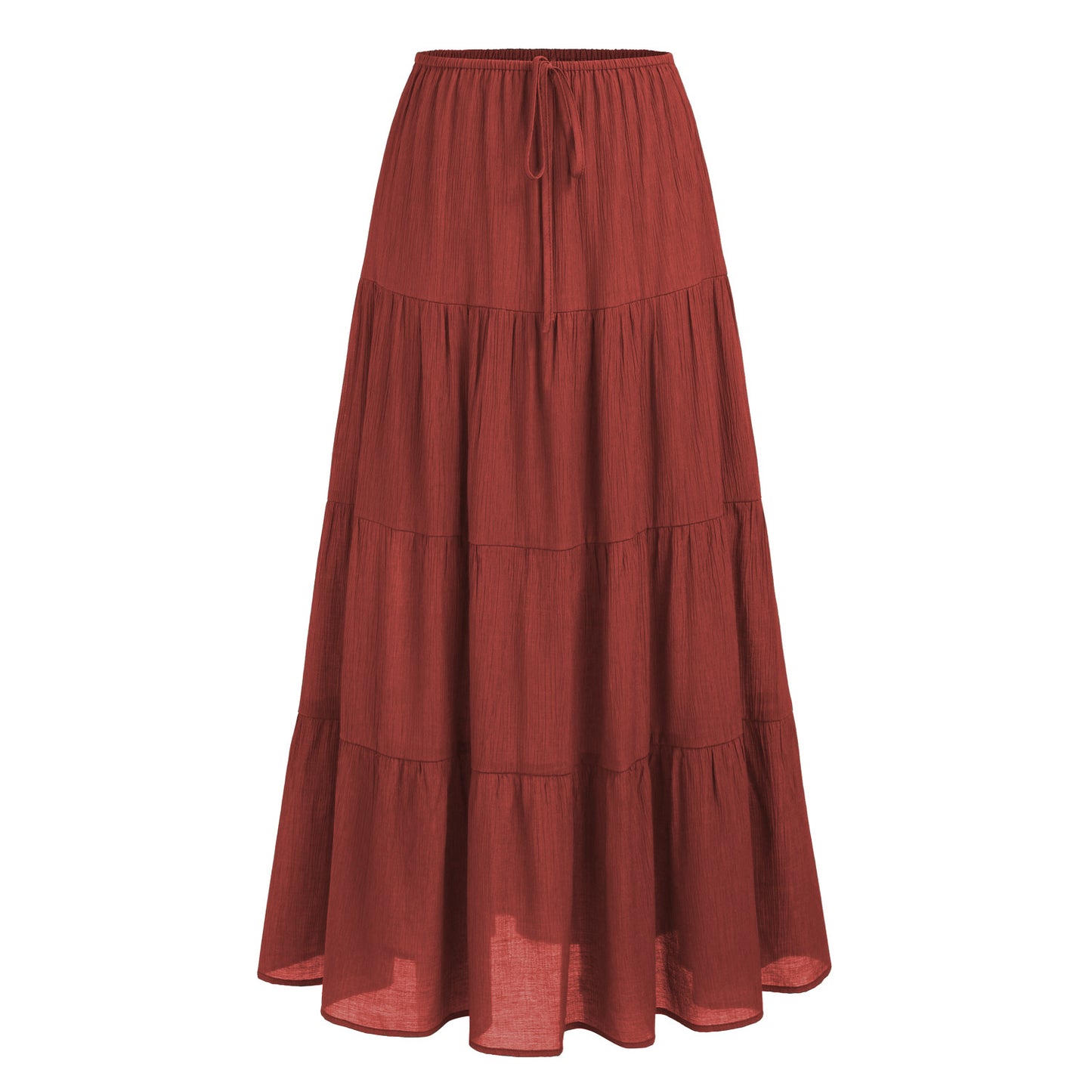 Jupe longue taille haute pour femmes avec dos lacé