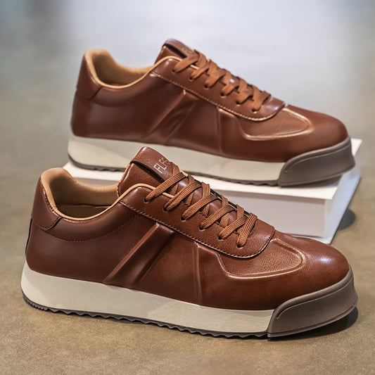 Chaussures de ville pour hommes à bout arrondi et tige basse
