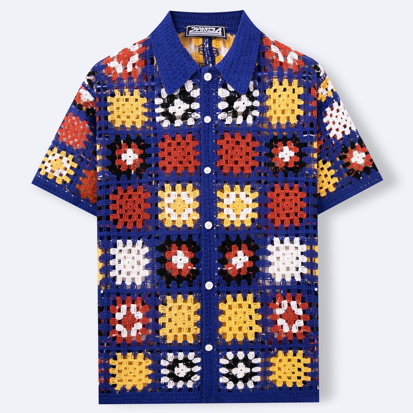 Polo tricoté style crochet
