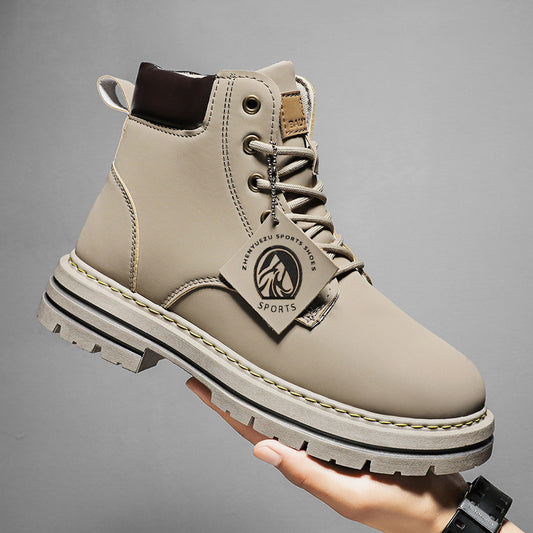 Bottes en cuir pour hommes décontractées et étanches