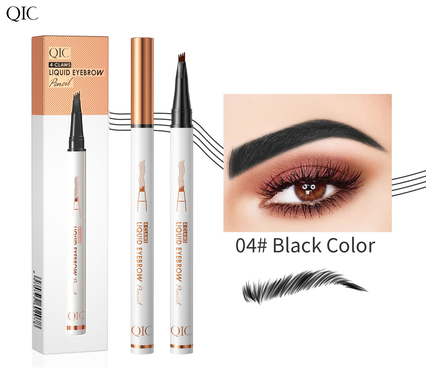 Stylo à sourcils liquide à quatre pointes