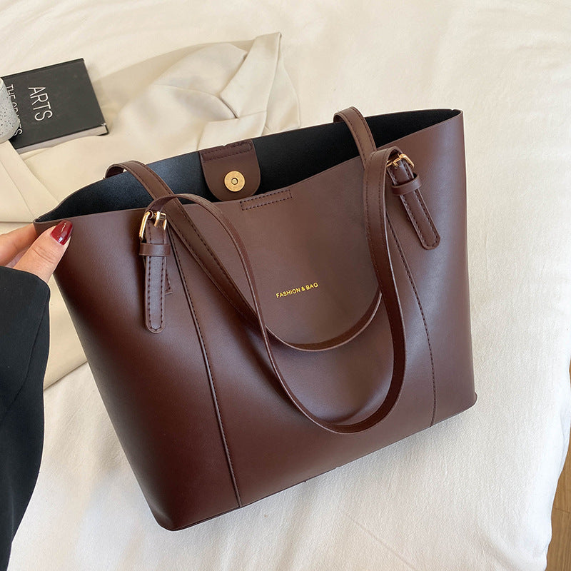 Sac cabas rétro en cuir PU