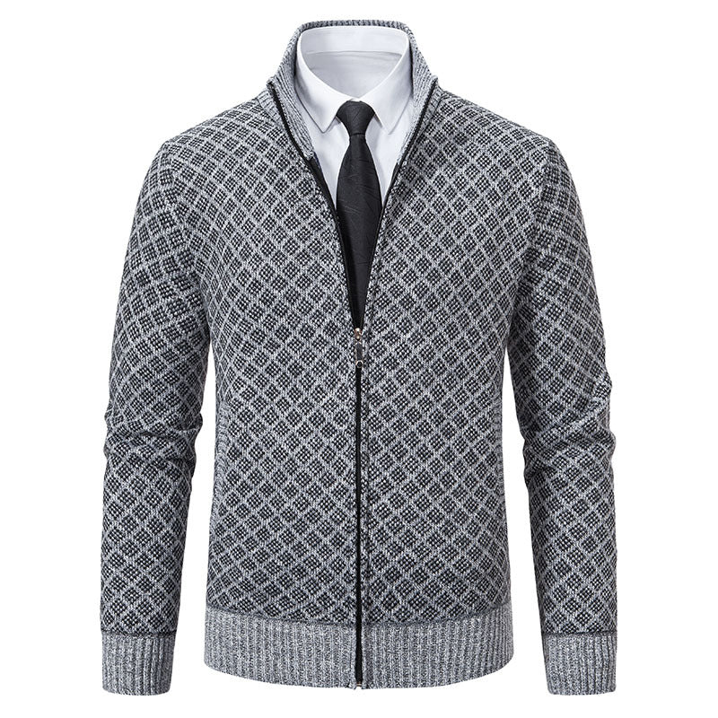 Cardigan à capuche en tricot pour hommes