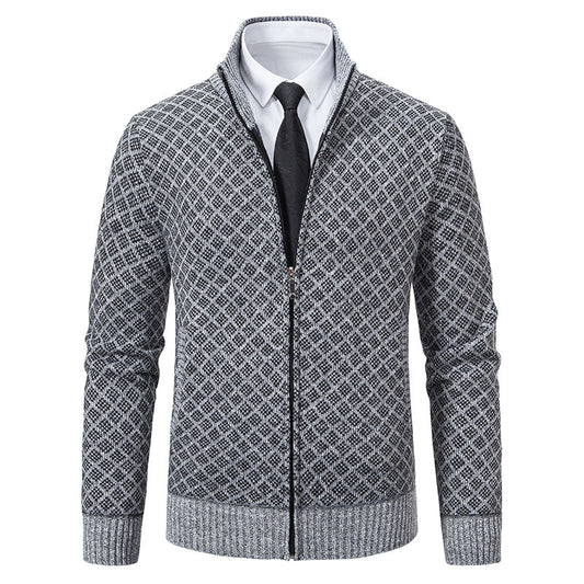 Cardigan à capuche en tricot pour hommes