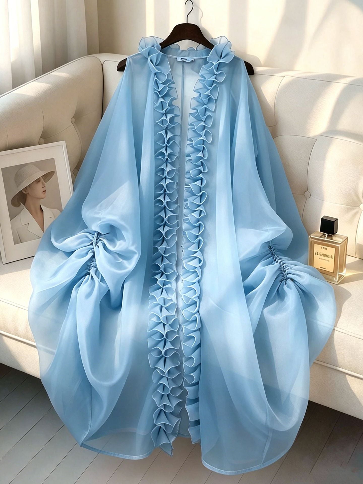 Habit :Ensemble deux pièces en dentelle plissée lâche