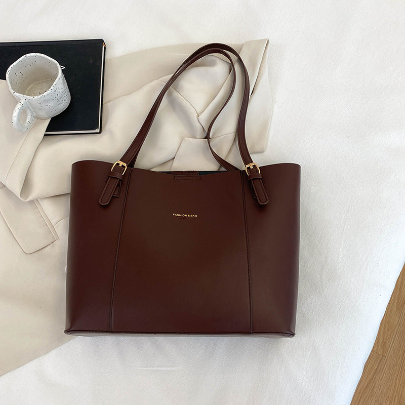 Sac cabas rétro en cuir PU