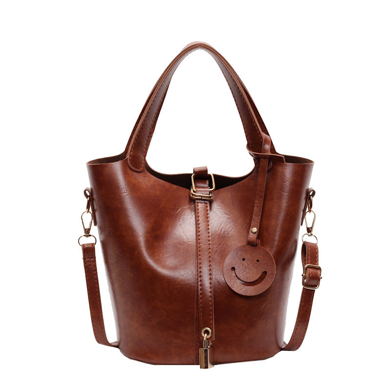 Sac seau rétro texturé