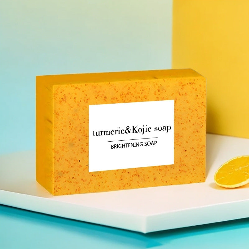 Savon au curcuma, granules de citron, savon à l'acide kojique