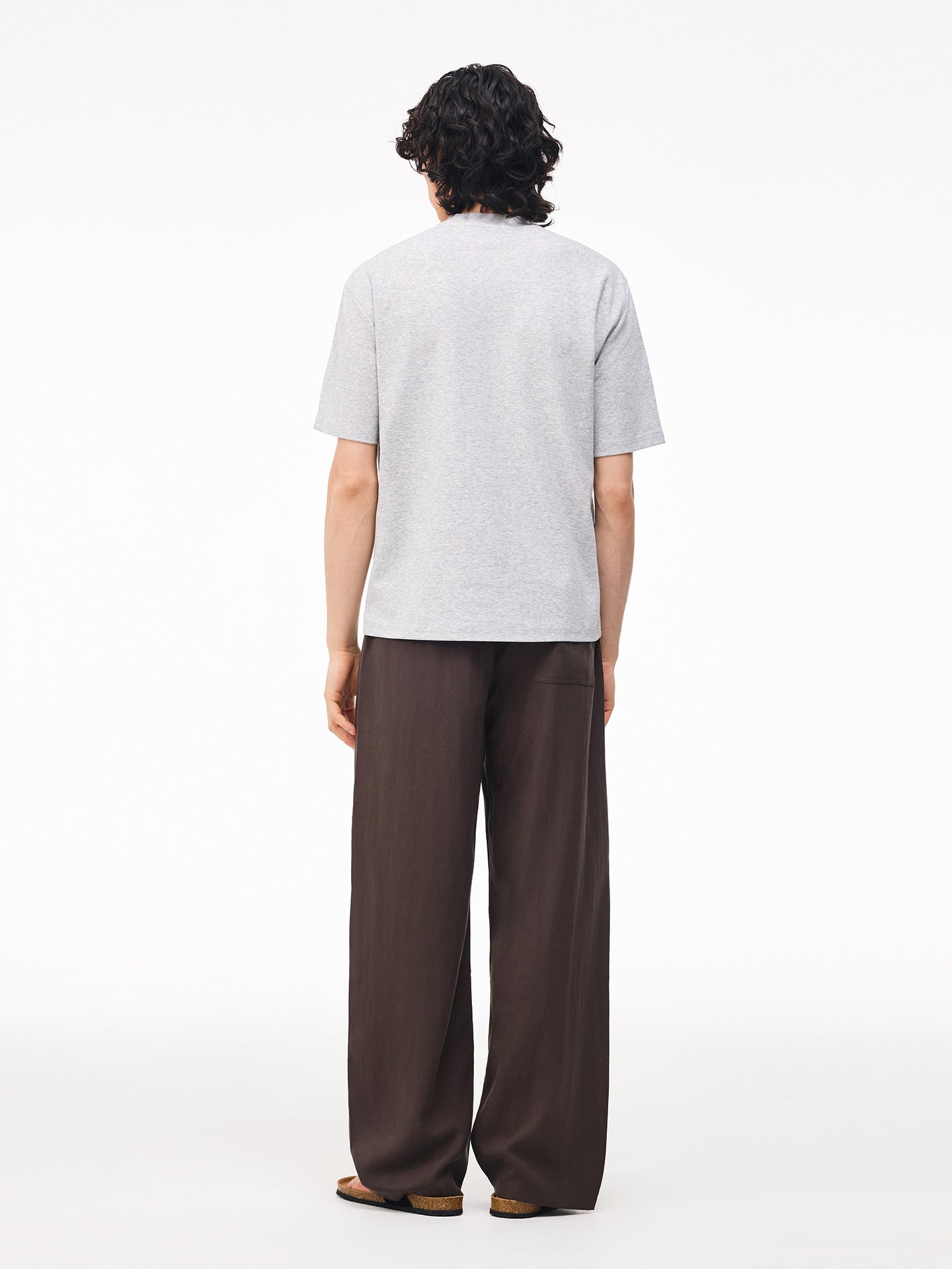 Pantalon décontracté fluide et lisse