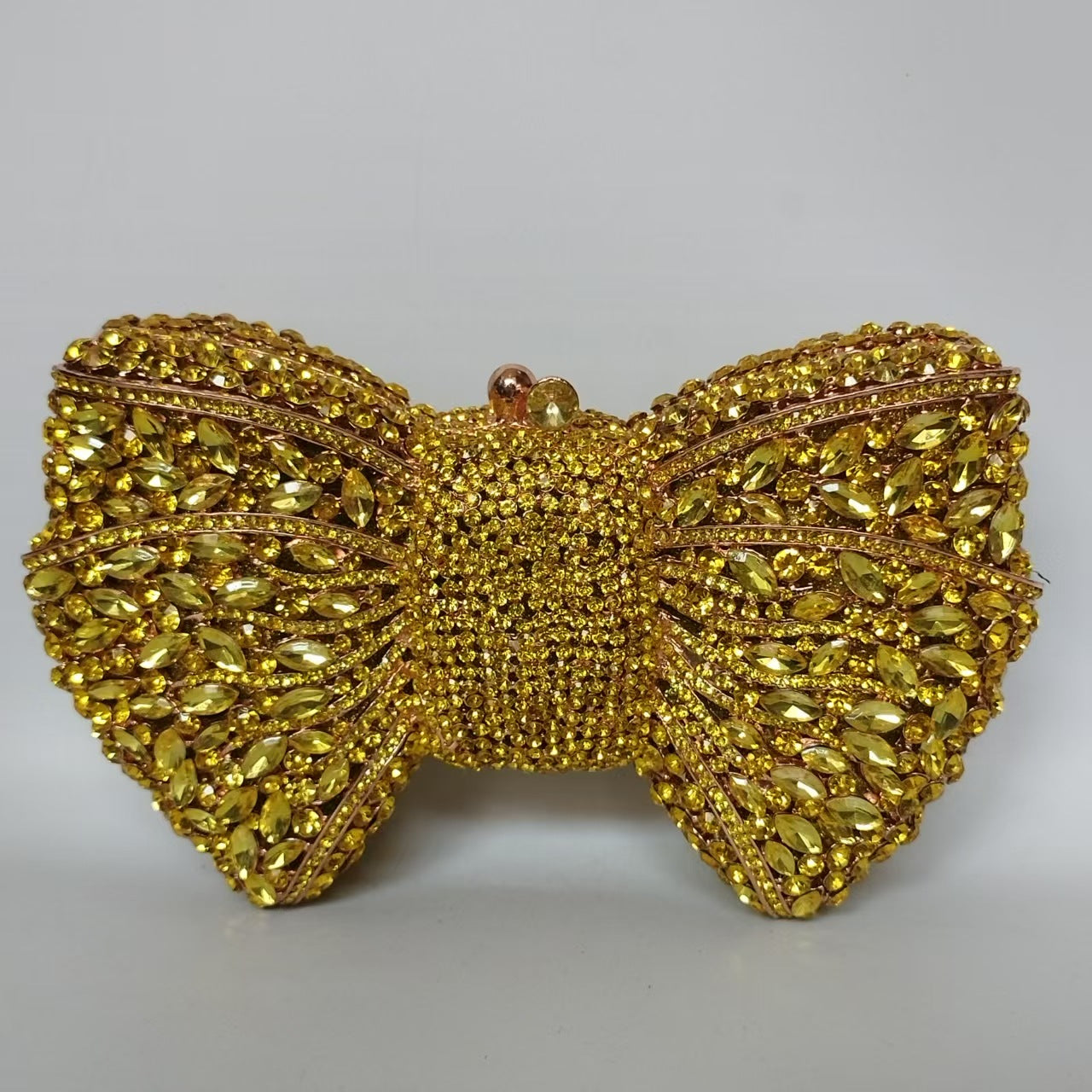 Sac de soirée à nœud en strass avec chaîne