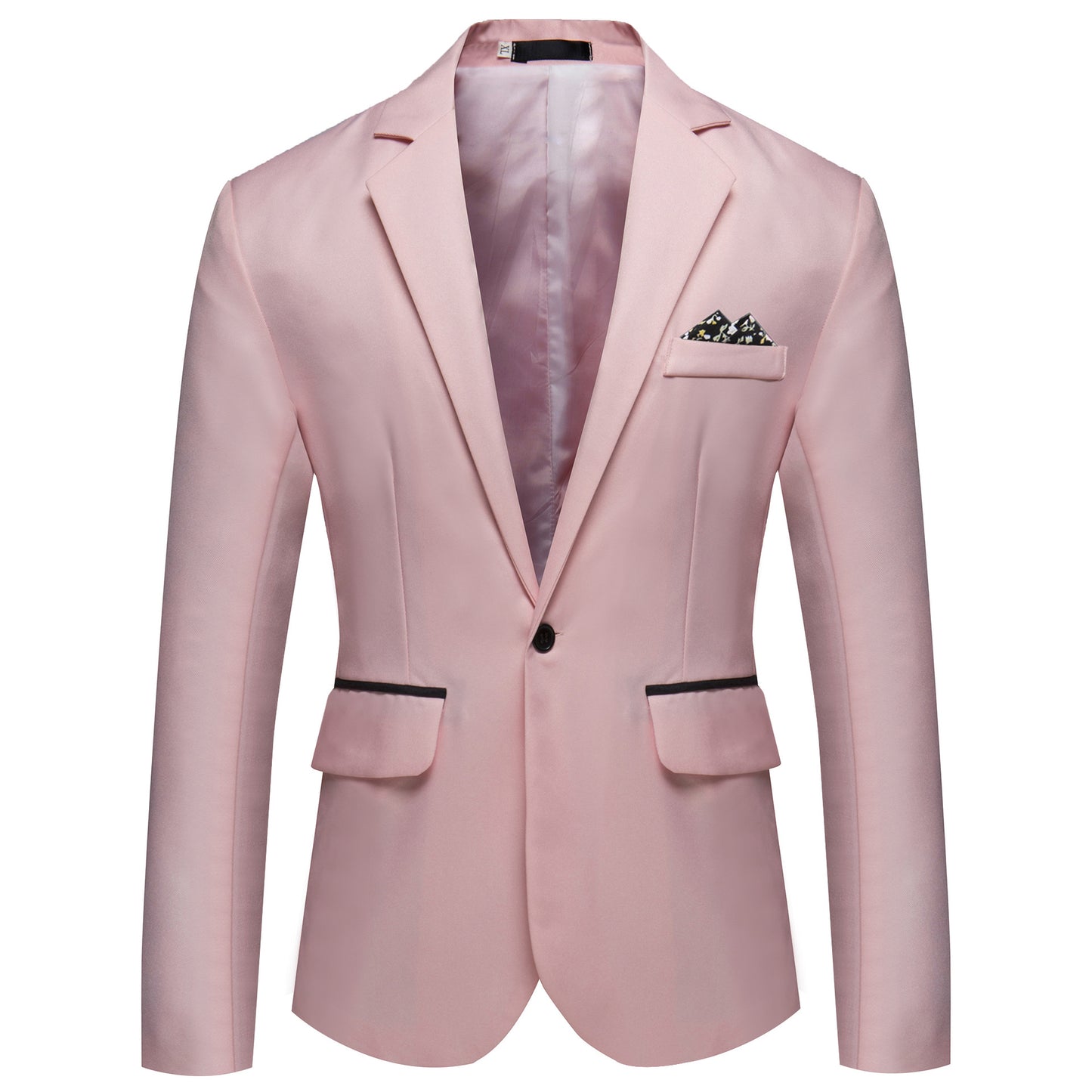Veste de costume décontractée pour hommes à simple boutonnage