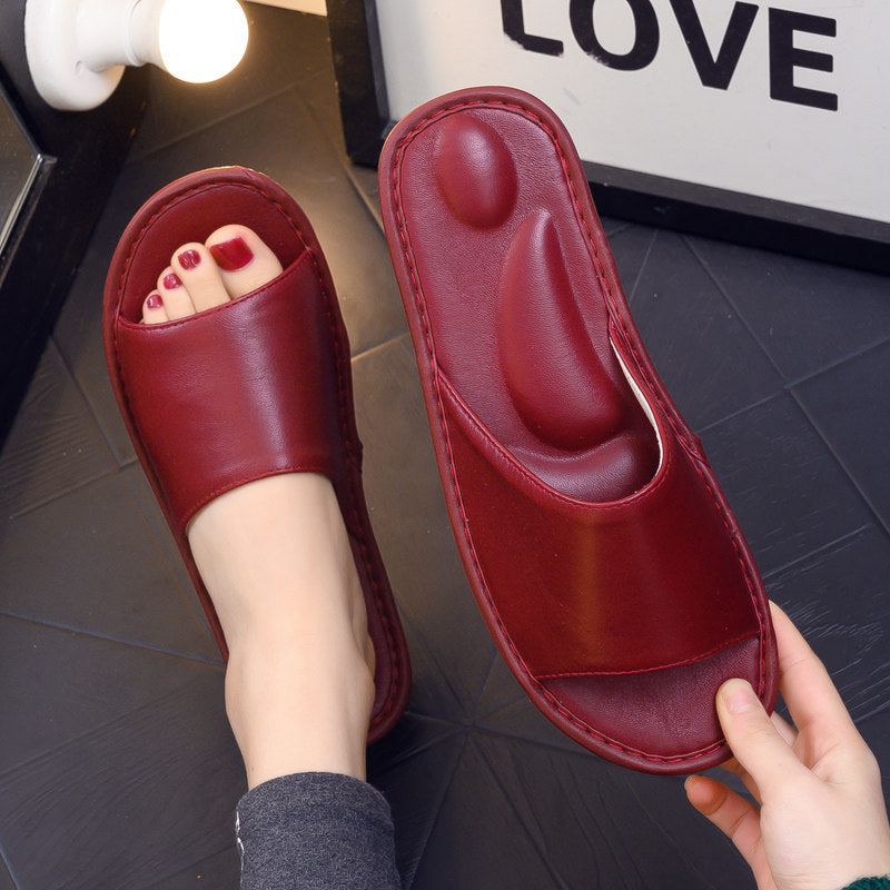 Chaussons en cuir