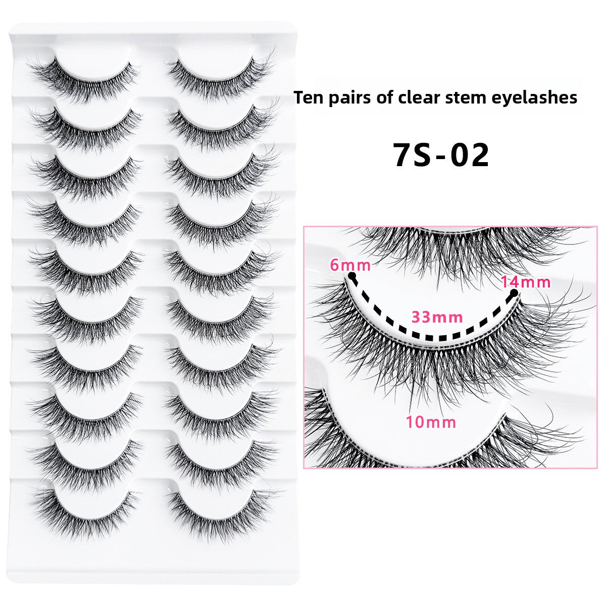 Faux cils 10 paires effet naturel