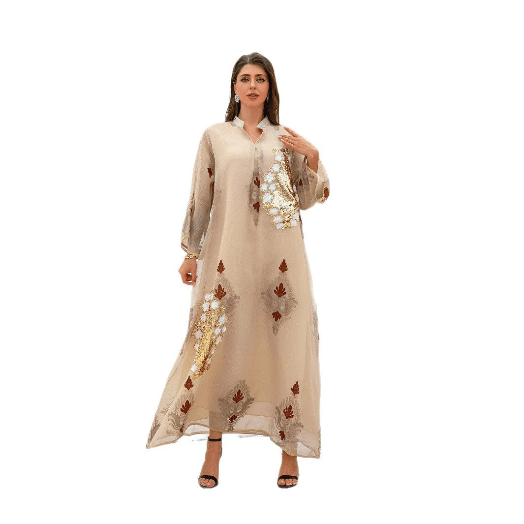 Abaya musulmane brodée