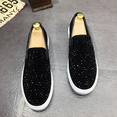 Mocassins à enfiler pour hommes avec strass