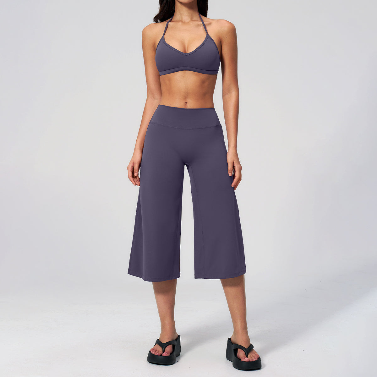 Ensemble de yoga pour femme : soutien-gorge anti-choc, short taille haute, tenue de sport deux pièces