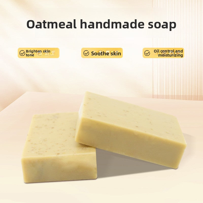 Savon fait main au riz, à l'huile de coco et à l'avoine